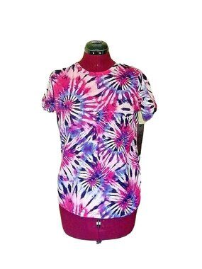 Prince Peter Collection Women’s T-Shirt Size S Spiral Tie-Dye Graphic Tee Casual